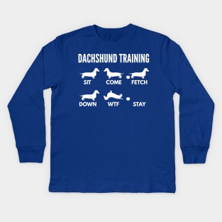 Dachshund Training Dachshund Dog Tricks Kids Long Sleeve T-Shirt